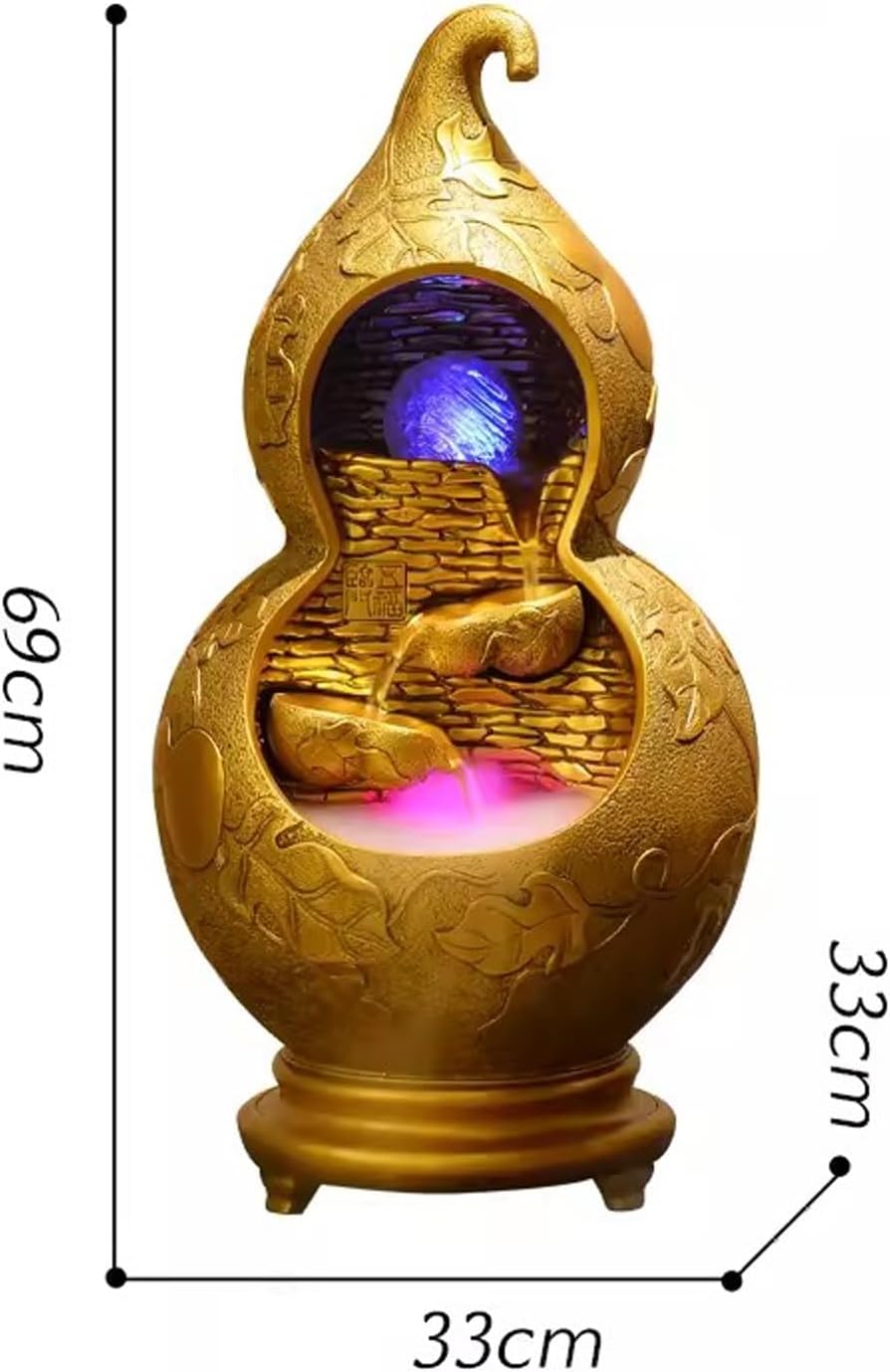 GLigeT Tabletop Fountain Fountain Decoration Circulation Living Room Office Desktop Decoration Study Water Fountain Water Fountain Decor(Small)