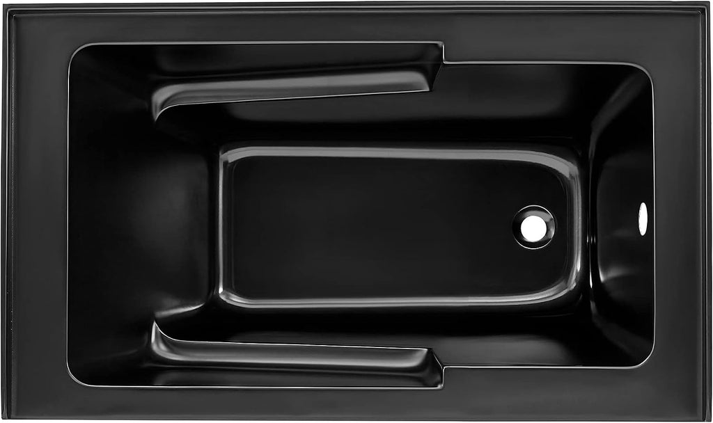 Voltaire 54' x 30' Right-Hand Drain Alcove Bathtub with Apron in Matte Black