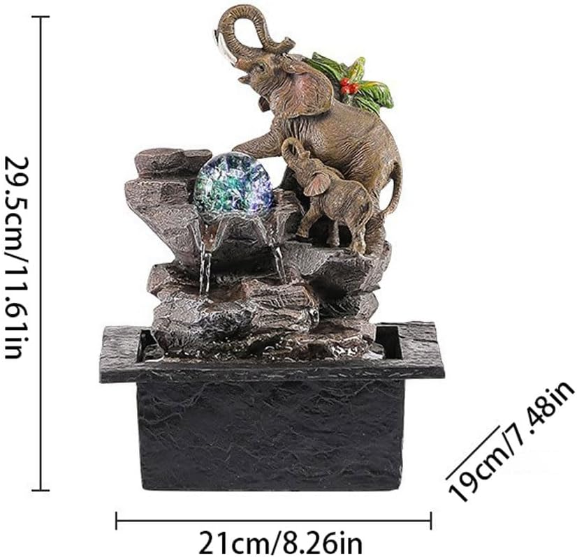 GUERNSEY Tabletop Fountain Flowing Water Ornaments Circulating Water Office Living Room Desktop Ornaments Fountain Study Coffee Table Decorations Indoor Fountain