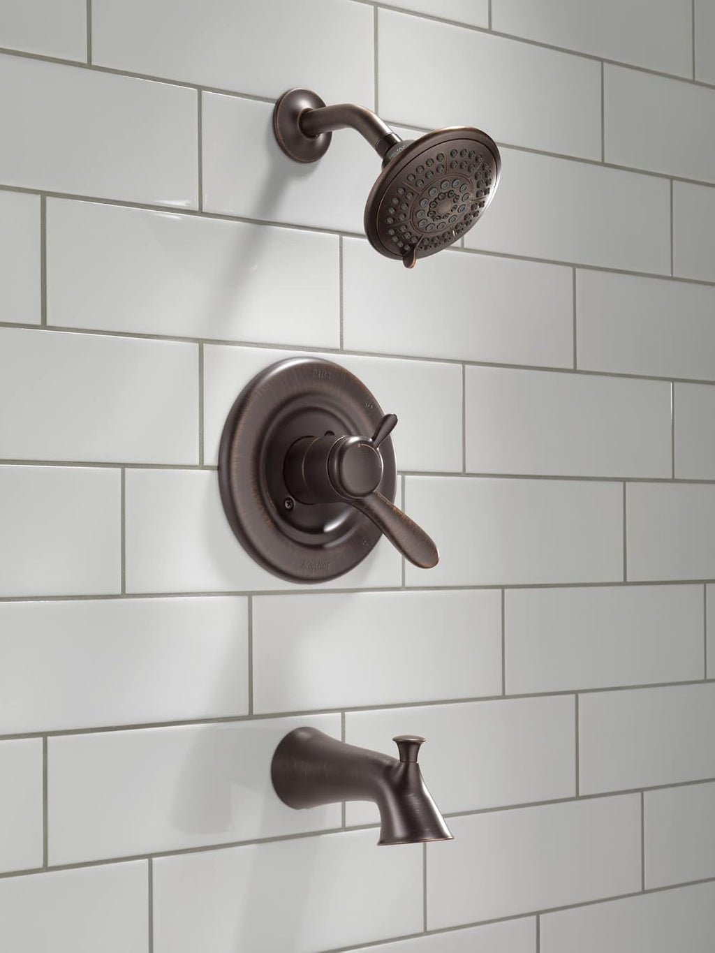 Delta Faucet Lahara 17 Series Dual-Function Tub and Shower Trim Kit with 5-Spray Touch-Clean Shower Head, Stainless T17438-SS (Valve Not Included)
