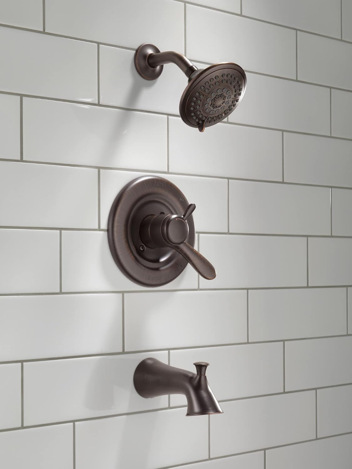 Delta Faucet Lahara 17 Series Dual-Function Tub and Shower Trim Kit with 5-Spray Touch-Clean Shower Head, Stainless T17438-SS (Valve Not Included)