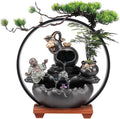 GUERNSEY Tabletop Fountain Creative Water Ornaments Tea Room Desktop Small Fish Tank Office Circulating Water Desktop Fountain Decorations Indoor Fountain