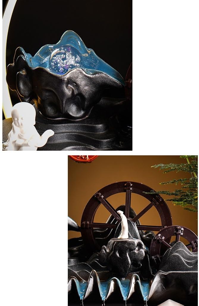 GUERNSEY Tabletop Fountain Indoor Desktop Fountain Office Circulating Water Ornaments Store Opening Desktop Decoration Ornaments Indoor Fountain