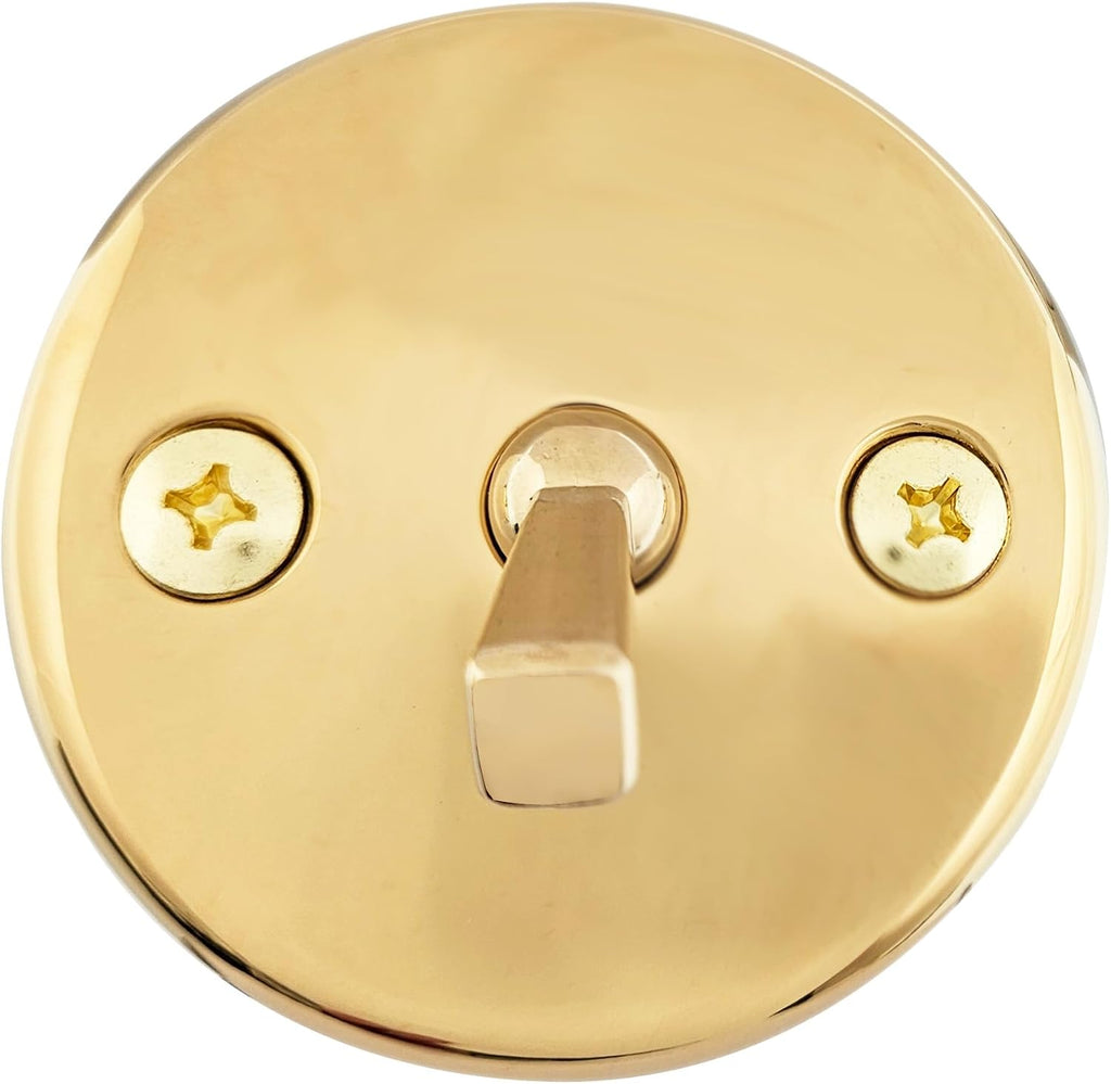 Westbrass A323-01 14' Bath Waste & Overflow Assembly with Trip Lever and Beehive Strainer Grid Drain, Polished Brass