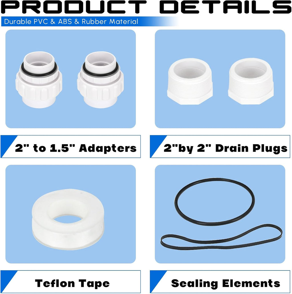 SPX3120AAZ Threaded Style Pump Housing and Strainer with Drain Plugs fit for Hayward Super II 2 Pump SP3000 SP3000X Series, 2 by 2 Inch