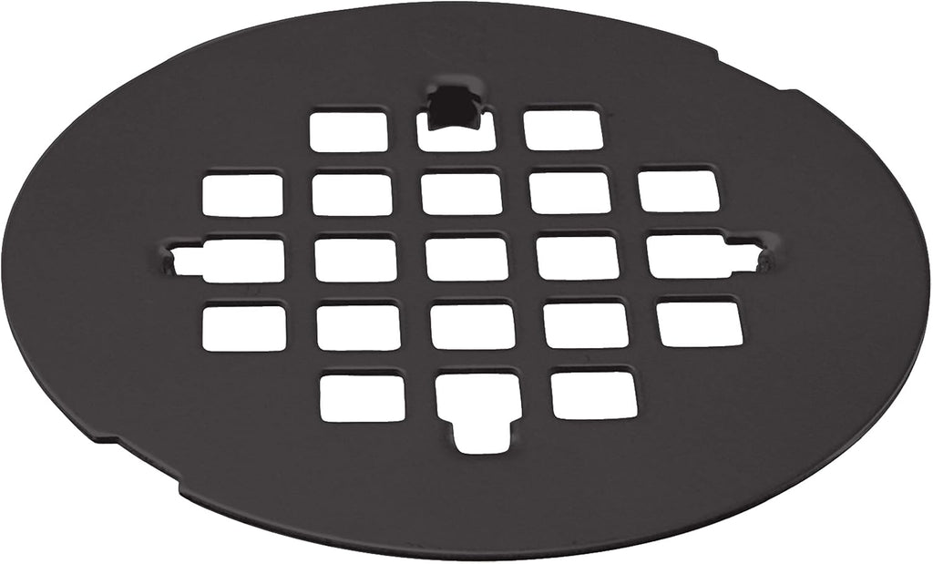 Westbrass D319-25-62 4-1/4' OD Casper Style Brass Snap-in Shower Strainer Grid Drain Cover, Matte Black (25-Pack)