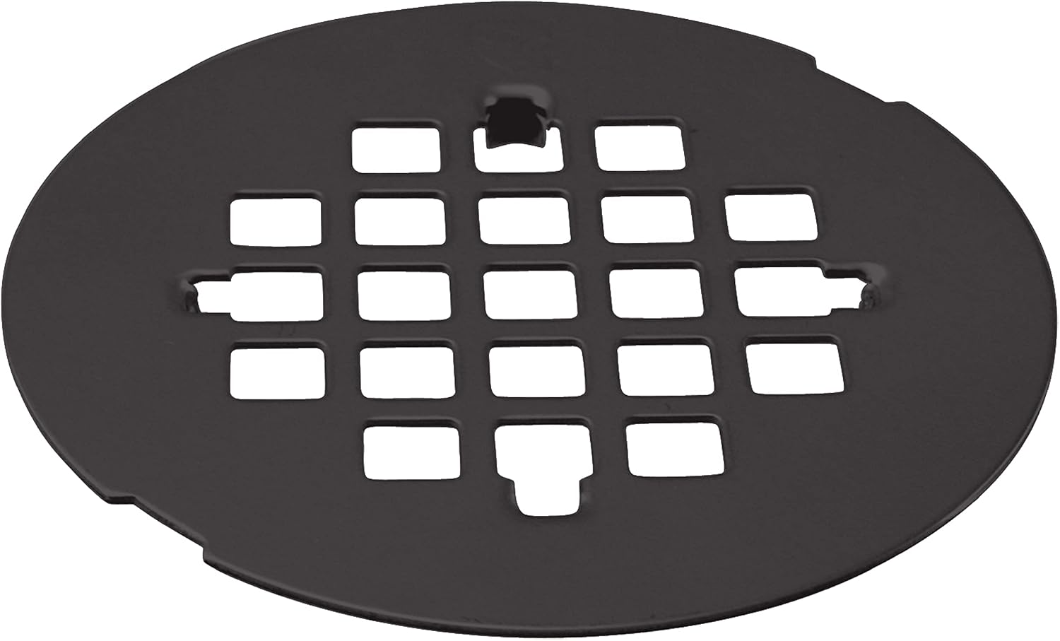 Westbrass D319-25-62 4-1/4' OD Casper Style Brass Snap-in Shower Strainer Grid Drain Cover, Matte Black (25-Pack)