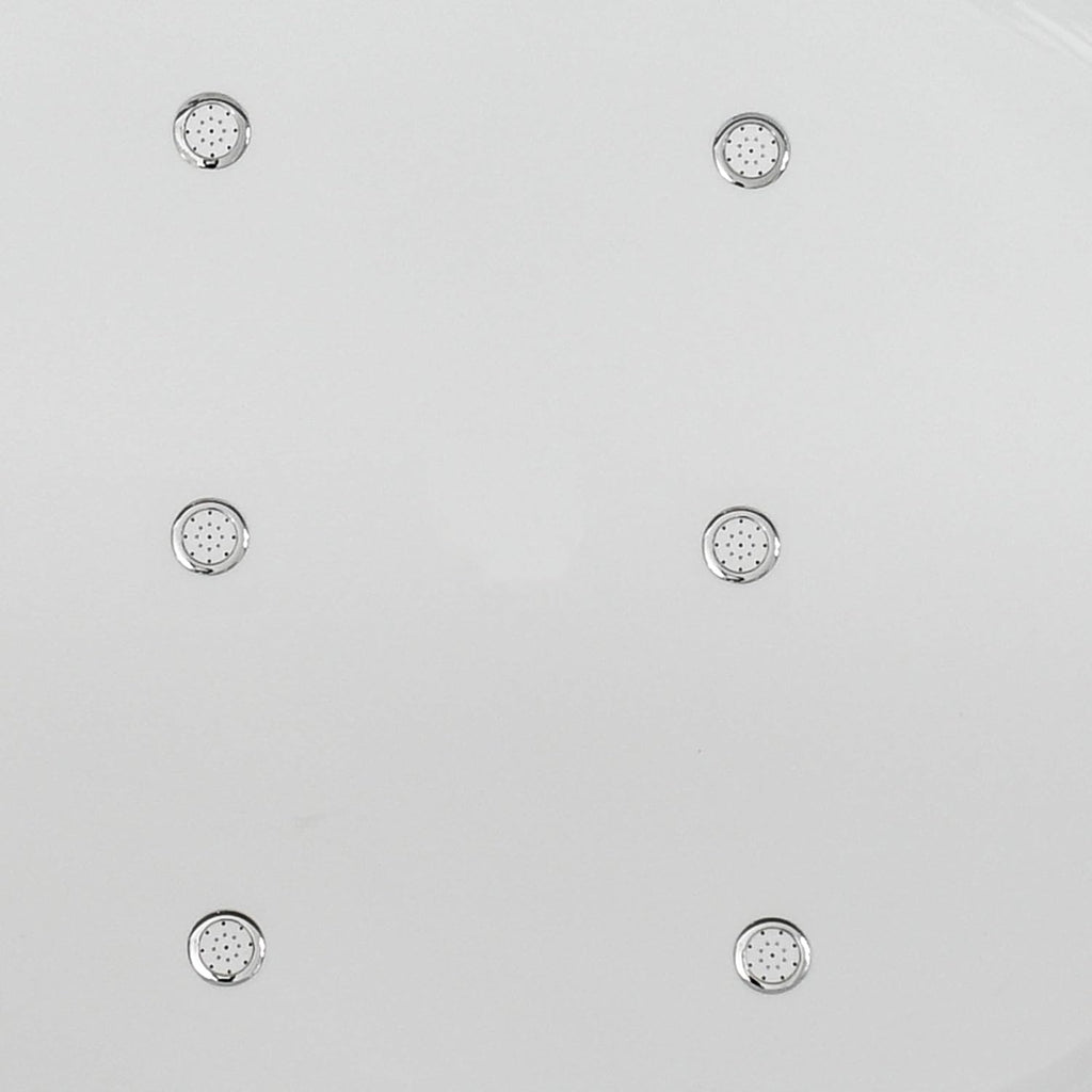 WOODBRIDGE 67' Air Bubble Freestanding Bathtub with Chrome Overflow and Drain,Black Air Bubble Tub