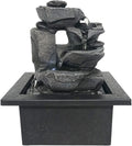 Tabletop Fountain Tabletop Fountain with LED Lights - Indoor Decoration Portable Tabletop Decorative Soothing Relaxation Zen Meditation Waterfall Fountains Desktop Fountains (Color : 1)