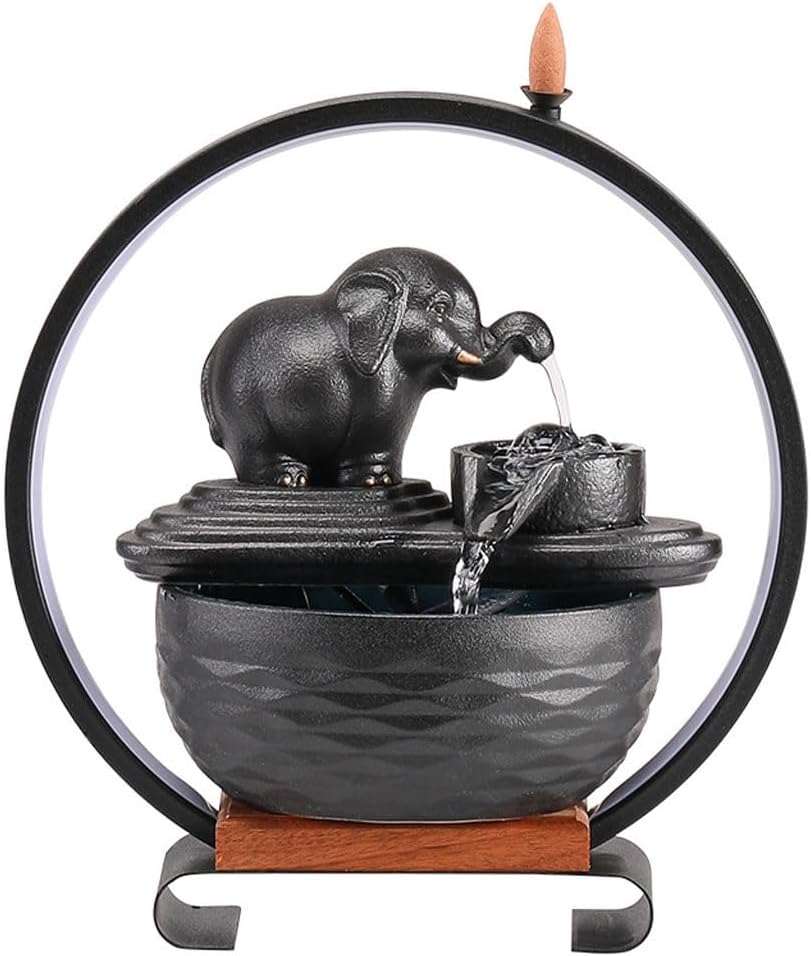 GUERNSEY Tabletop Fountain Flowing Water Ornaments Living Room Flowing Water Fountain Desktop Home Decorations Study Desk Desktop Fountain Indoor Fountain
