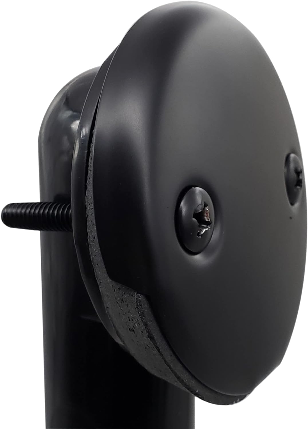 Westbrass 594144-4-62 14' Black Tubular Bath Waste & Overflow Assembly with Twist & Close Drain Plug and Two-Hole Faceplate, Matte Black (4-Pack)