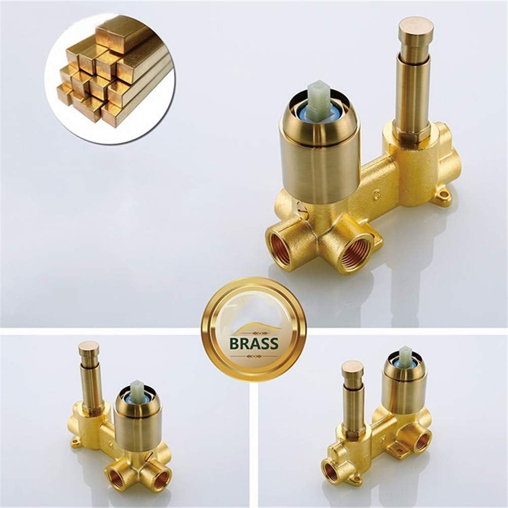Bathtub faucets and Shower Heads Shower Set Mixer Valve 2 Function Bathtub Mixer Taps Hot and Cold Wall Mounted Bathroom Shower Faucet with Hand Shower,Gold.2