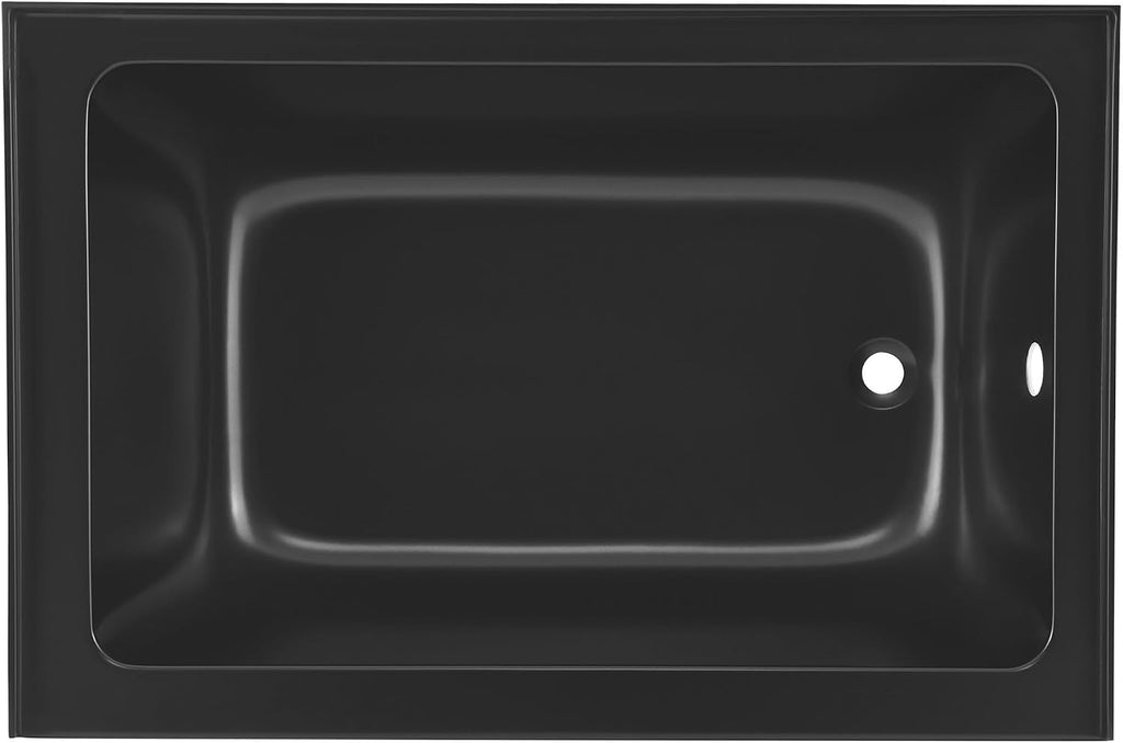 Voltaire 48' x 32' Right-Hand Drain Alcove Bathtub with Apron in Matte Black