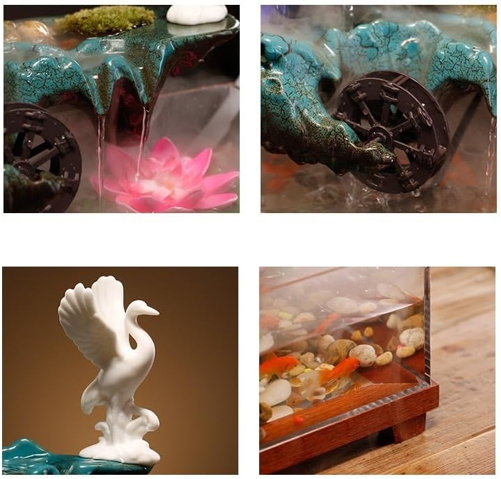 GUERNSEY Tabletop Fountain Tabletop Fountain Rockery Water Fountain Home Living Room Circulating Water Fountain Decoration Indoor Fountain