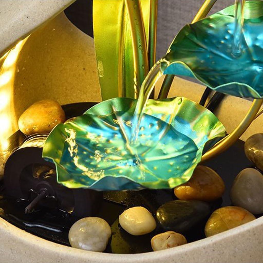 GUERNSEY Tabletop Fountain Office Desktop Living Room Porch Chinese Style Water Ornaments Water Circulation Fountain Study Desktop Decoration Indoor Fountain