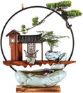GUERNSEY Tabletop Fountain Flowing Water Ornaments Atomizing Humidification Fountain Office Desktop Home Living Room Study Desktop Fountain Indoor Fountain