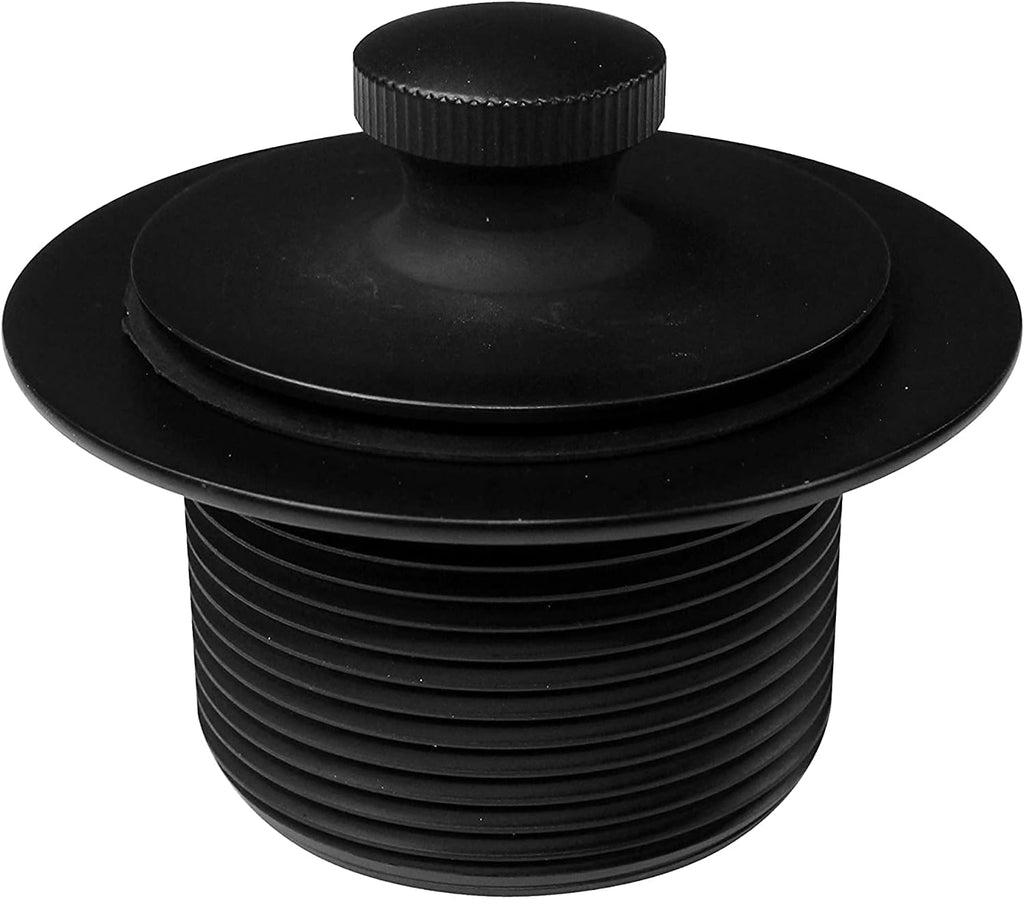 Westbrass D94-2-50-62 1-1/2' Coarse Thread Twist & Close Bathtub Drain Trim with Two-Hole Overflow Faceplate, Matte Black (50-Pack)