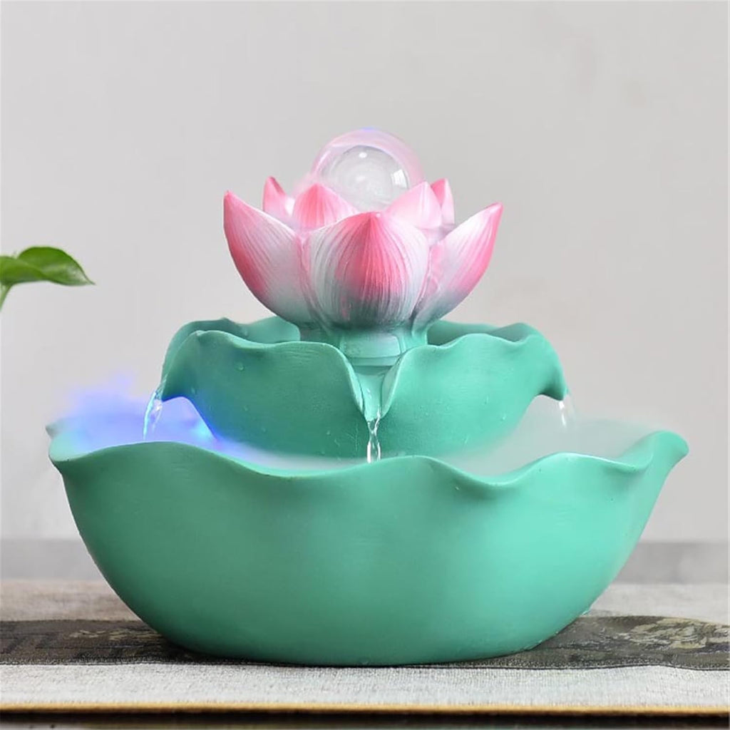 Tabletop Tabletop Fountain 3-Tiers Small Waterfall Fountains for Bedroom Living Room Office Decor(Medium)