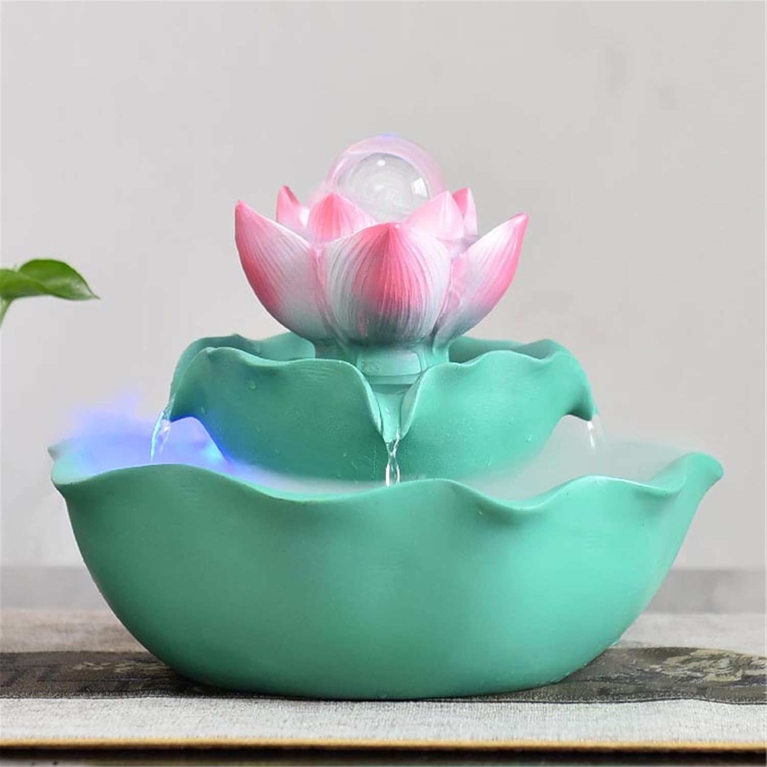 Tabletop Tabletop Fountain 3-Tiers Small Waterfall Fountains for Bedroom Living Room Office Decor(Medium)
