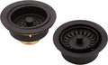 Westbrass CO2165S-12 COMBO PACK 3-1/2' Post Style Large Kitchen Sink Basket Strainer and Waste Disposal Drain Flange with Basket Strainer, Oil Rubbed Bronze