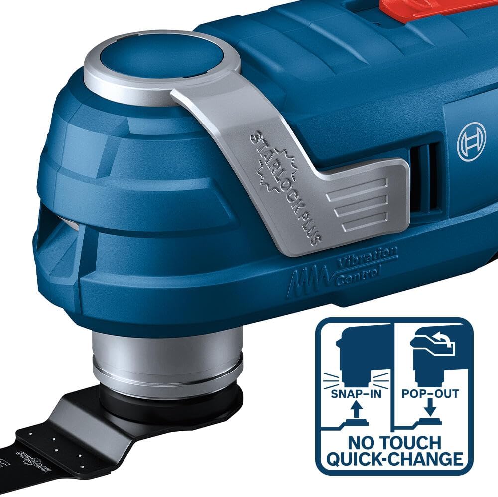 Bosch GOP18V-34B14-RT 18V Brushless Lithium-Ion Cordless StarlockPlus Oscillating Multi-Tool Kit (4 Ah) (Renewed)