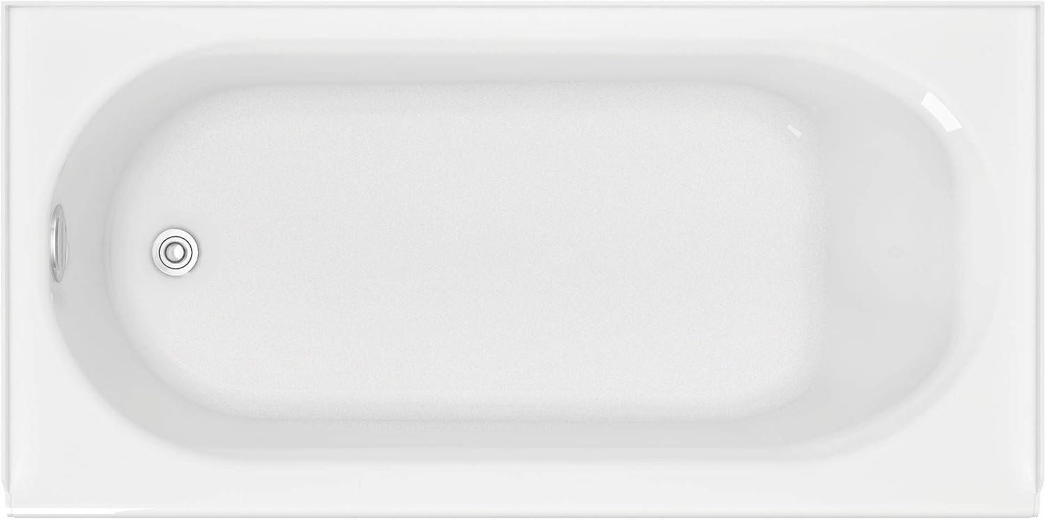 American Standard 2390202ICH.020 Princeton 60 in. x 30 in. Americast Apron-Front Bathtub with Left Hand Drain and Built-In Overflow, White