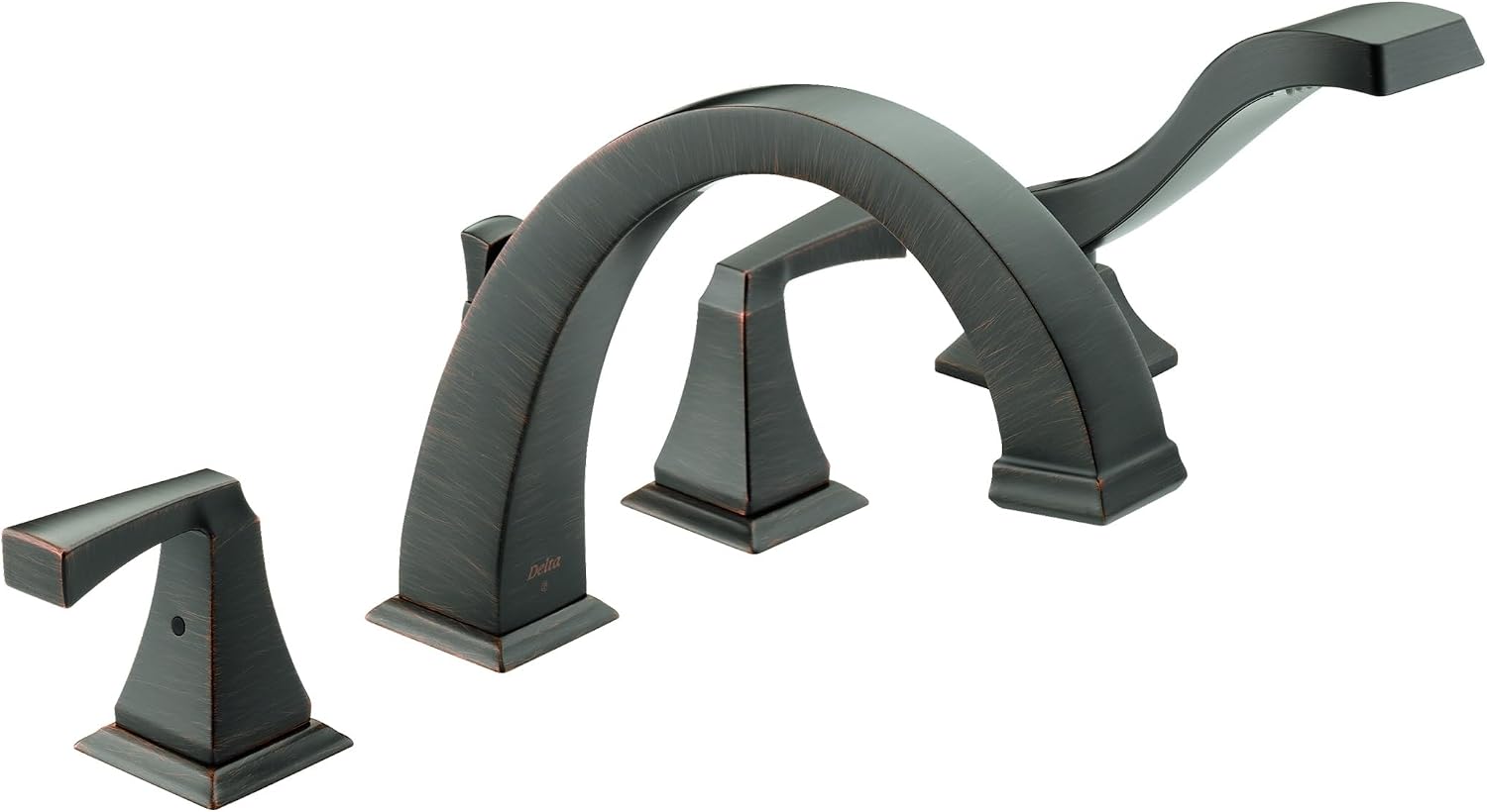 Delta Faucet Dryden Roman Tub Faucet with Hand Shower - T4751-RB - Bath Faucet, Handles & Hand Shower Set - Venetian Bronze (Valve Sold Separately)