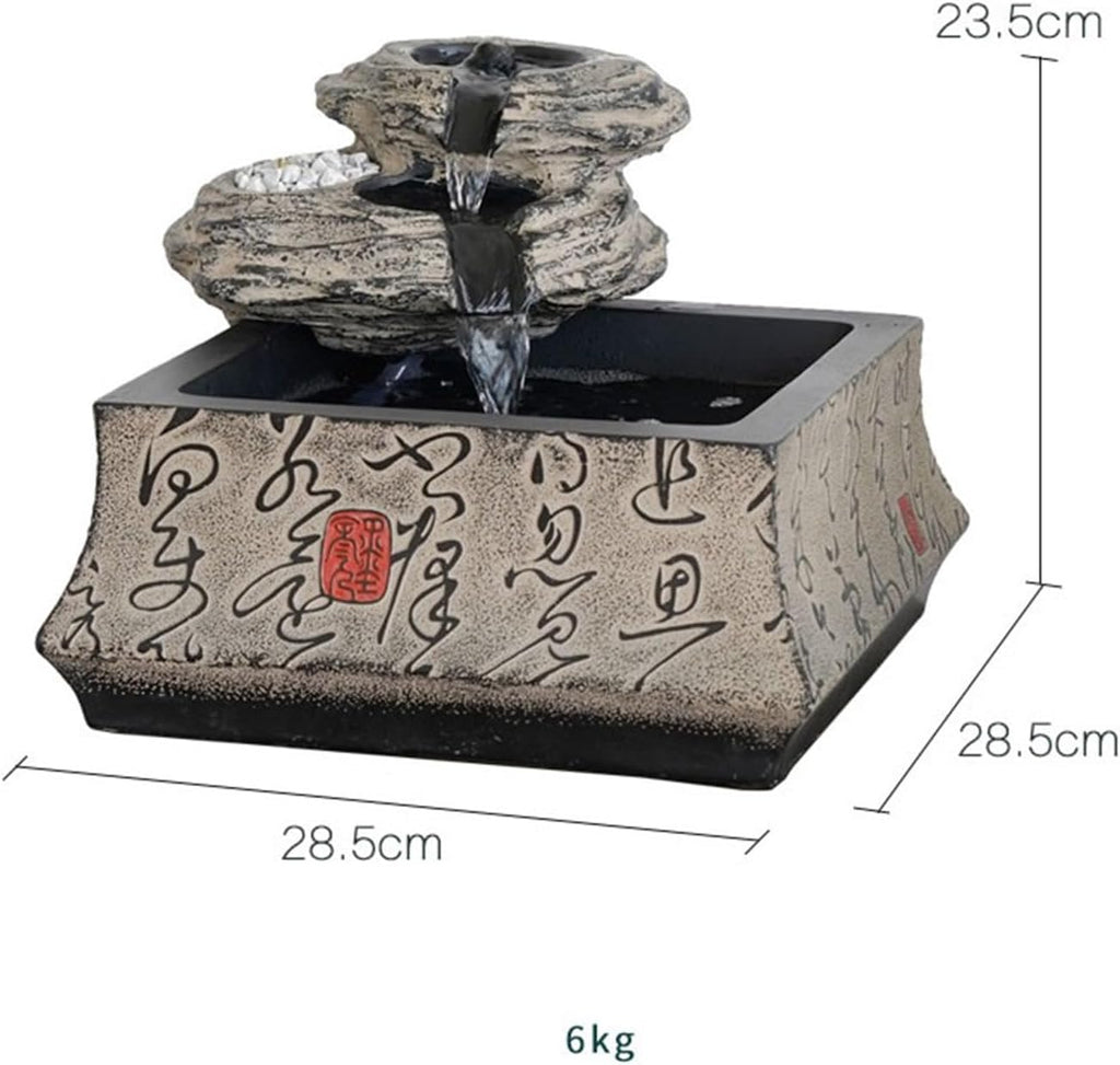 GLigeT Tabletop Fountain Desktop Running Water Ornaments Living Room Office Zen Decorative Recycled Water Landscape Small Fountains Water Fountain Decor