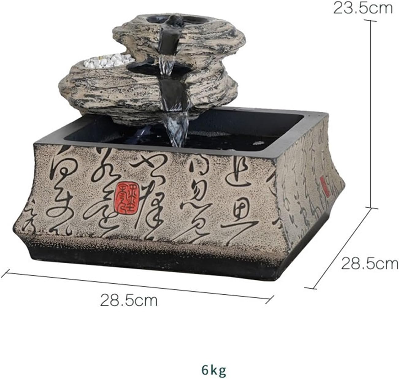 GLigeT Tabletop Fountain Desktop Running Water Ornaments Living Room Office Zen Decorative Recycled Water Landscape Small Fountains Water Fountain Decor