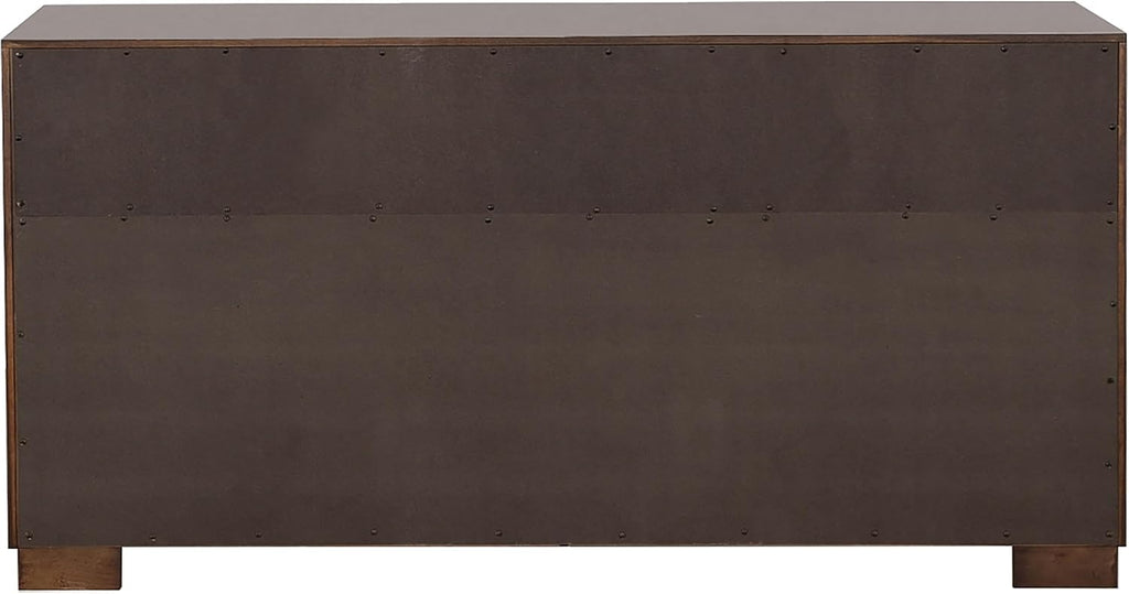 Coaster Home Furnishings Jessica Contemporary 6-Piece Bedroom Set Queen Size LED Panel Bed Frame 43-inch Headboard Cappuccino 200711Q-S6P