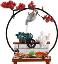 GUERNSEY Tabletop Fountain Tabletop Fountains Hanging Pot Water Fountain Ornaments Home Living Room Desktop Fountain Office Desktop Circulating Water Fish Tank Indoor Fountain