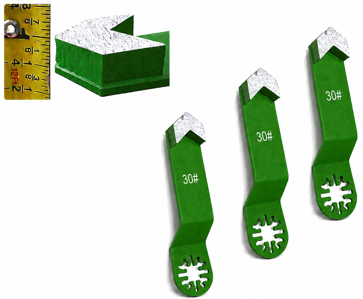 3 Pack Diamond Corner Grinding Segment for Concrete Floor grit 30/40 Medium Bond