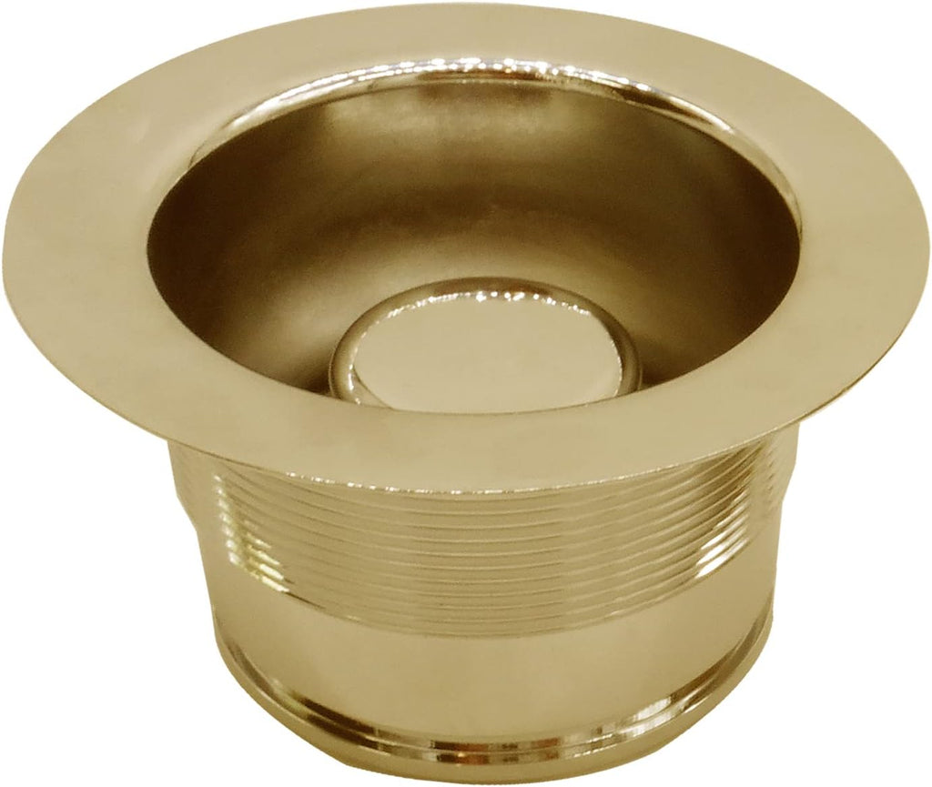 Westbrass CO2175-01 Combo Pack 3-1/2' Wing Nut Twist Style Large Kitchen Sink Basket Strainer and Waste Disposal Drain Flange with Stopper, Polished Brass
