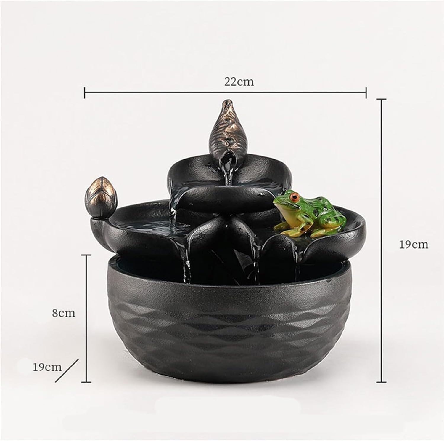 GLigeT Tabletop Fountain High End Flowing Decorations for Living Rooms Office Desks Home Opening Gifts Attracting Wealth Ceramic Fish Tanks Fountains Water Fountain Decor