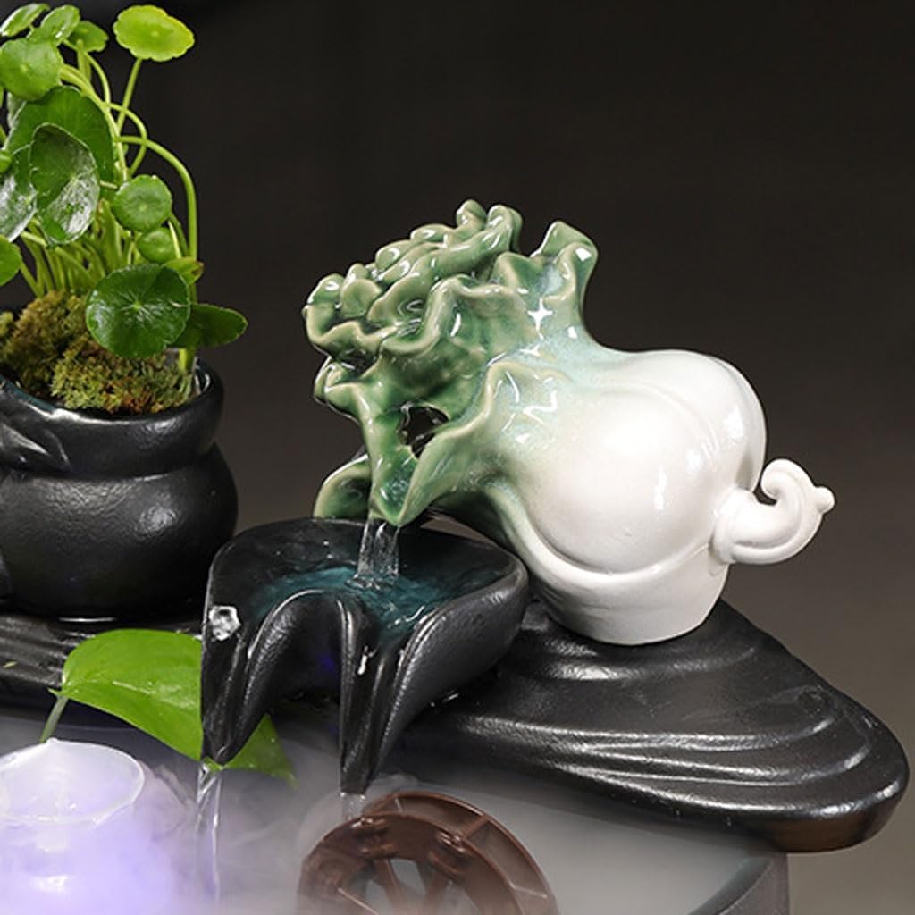 GUERNSEY Tabletop Fountain Living Room Water Ornaments Circulation Fish Tank Fountain Office Desktop Study Coffee Table Desktop Fountain Indoor Fountain