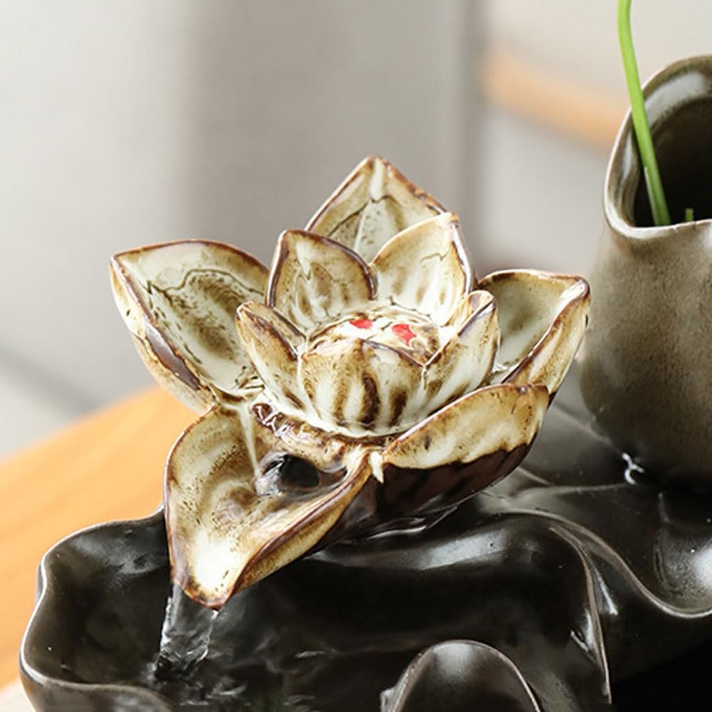GUERNSEY Tabletop Fountain Flowing Water Ornaments Circulating Water Fish Tank Fountain Home Living Room Tea Table Decoration Indoor Fountain
