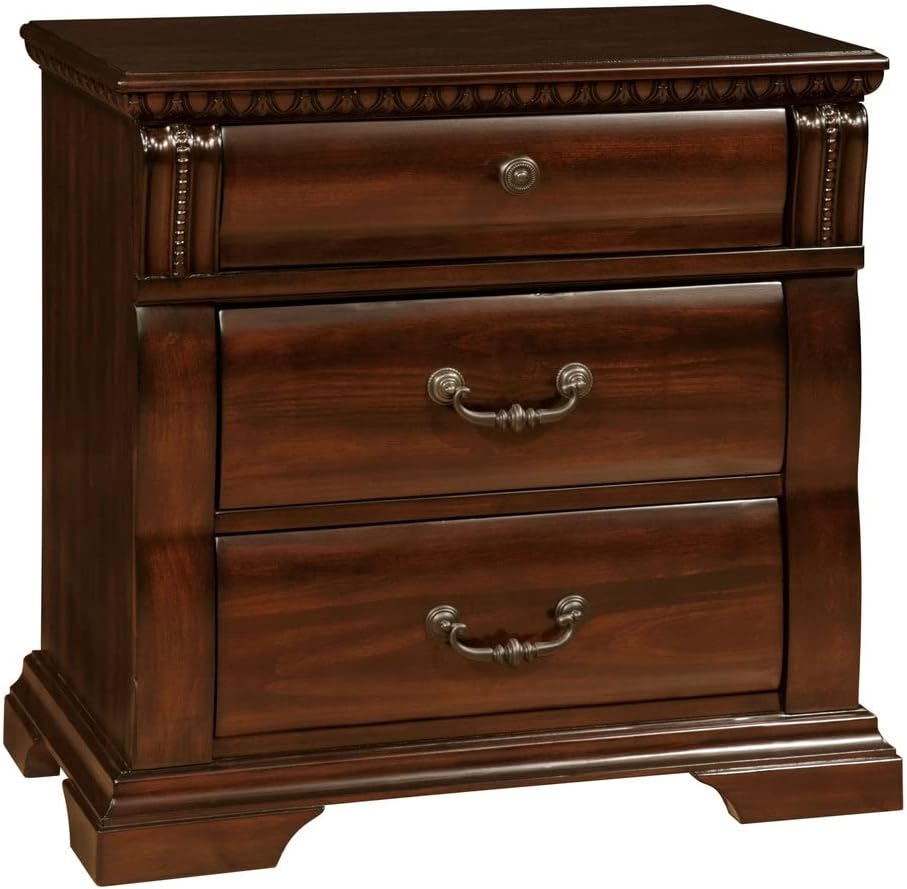 Furniture of America Tay Traditional Cherry 4-Piece Bedroom Set Queen