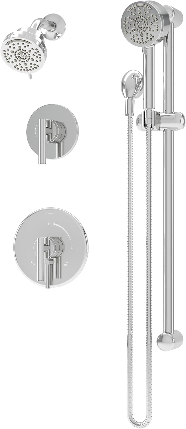 Dia HydroMersion Double Handle Shower Trim Kit with Hand Spray (Valve Not Included)