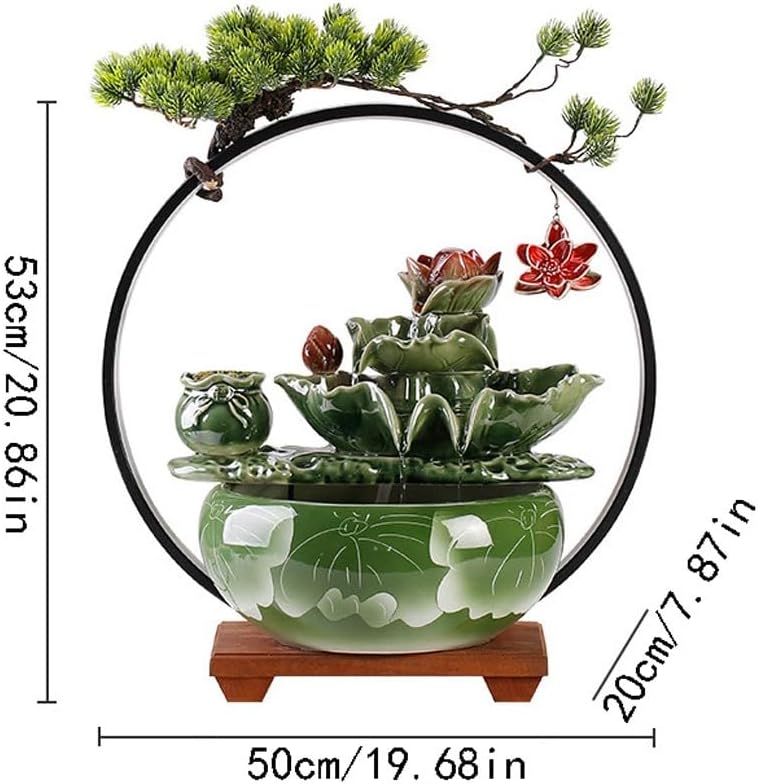 GUERNSEY Tabletop Fountain Tabletop Fountains Chinese Style Water Ornaments Office Creative Desktop Fountain Ornaments Living Room Porch Decorative Fountain Indoor Fountain