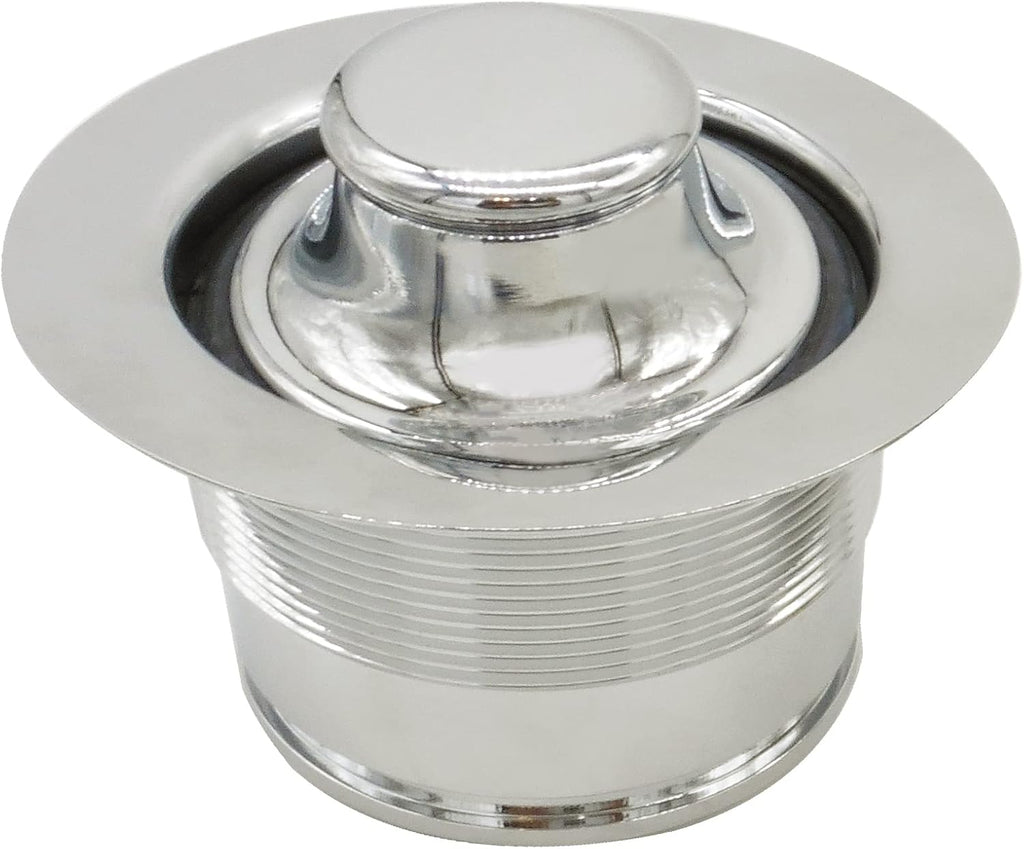 Westbrass CO2175-05 Combo Pack 3-1/2' Wing Nut Twist Style Large Kitchen Sink Basket Strainer and Waste Disposal Drain Flange with Stopper, Polished Nickel