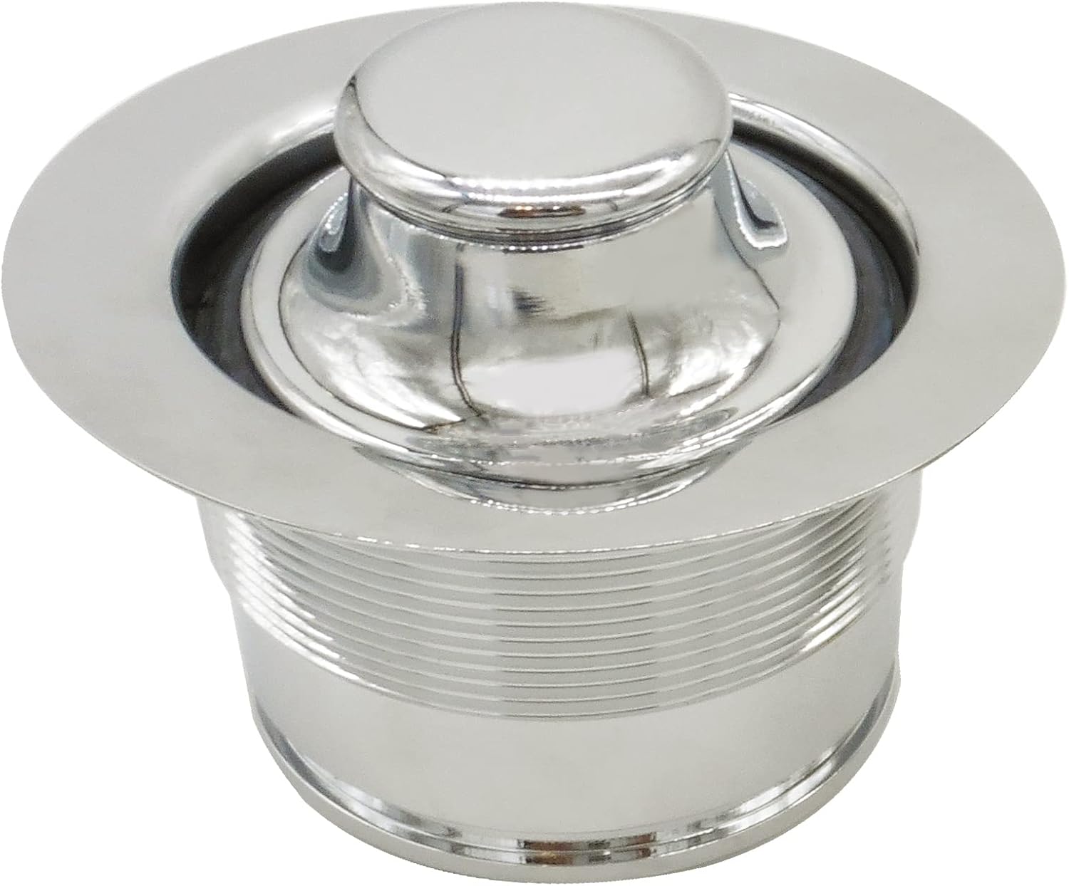 Westbrass CO2185-05 Combo Pack 3-1/2' Post Style Large Kitchen Sink Basket Strainer and Waste Disposal Drain Flange with Stopper, Polished Nickel