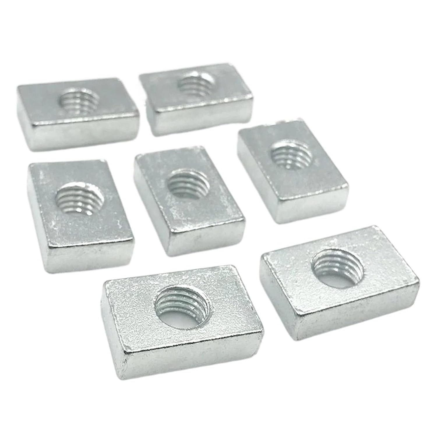 10/50pcs Square Nuts for Aluminum Profiles - Zinc-Plated Carbon Steel, M3-M8(M8x25x15x5 50pcs)