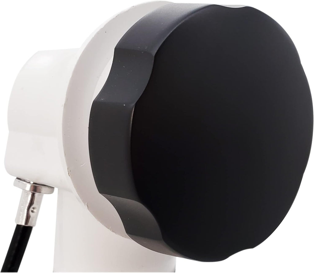 Westbrass A50P35TLE-62 35' Cable Drive Bath Drain Trim Kit with Rotary Overflow Cover Knob, European Stopper and Poly Tubular Pipes, Matte Black