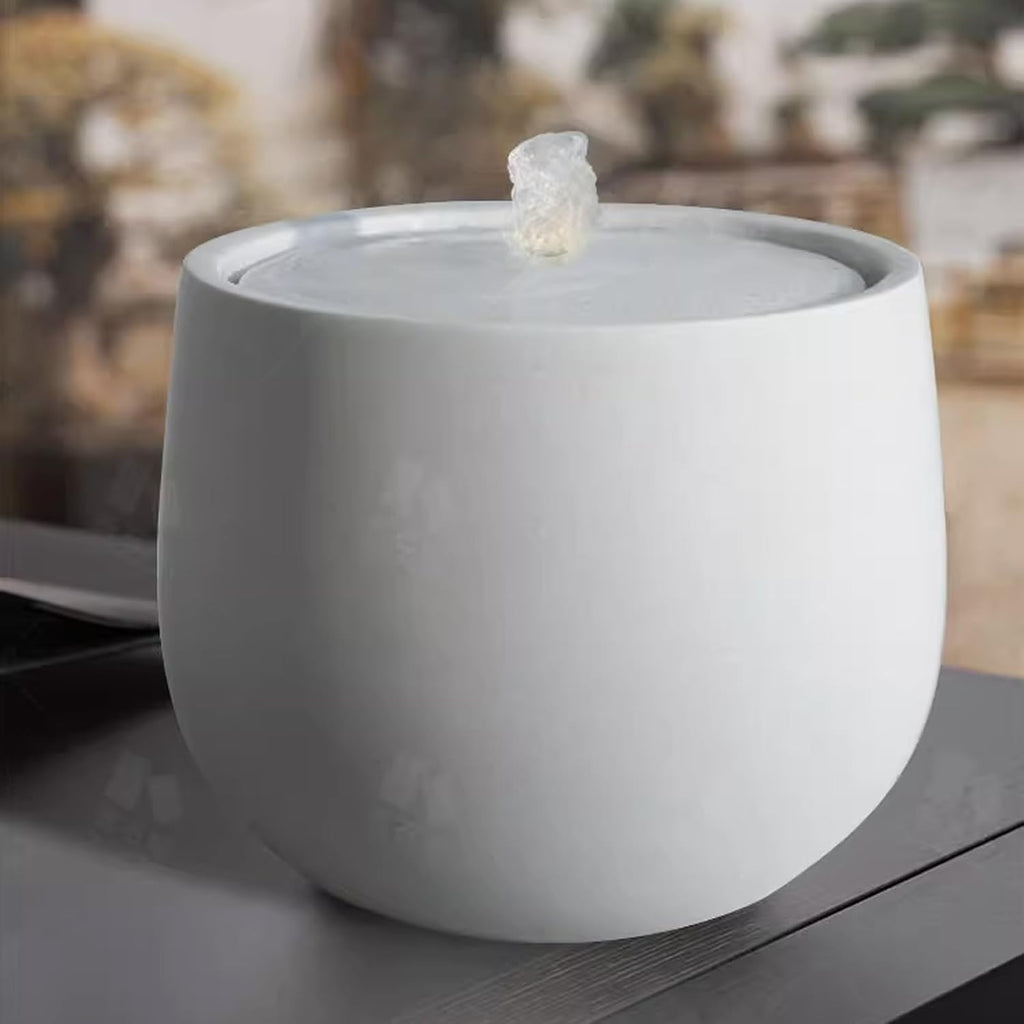 Tabletop Fountain Decoration Fountain Circulation Water System Modern And Simple Water View Porch Decoration Living Room Bedroom Office Desktop Decoration Tabletop Water Fountain ( Color : White )