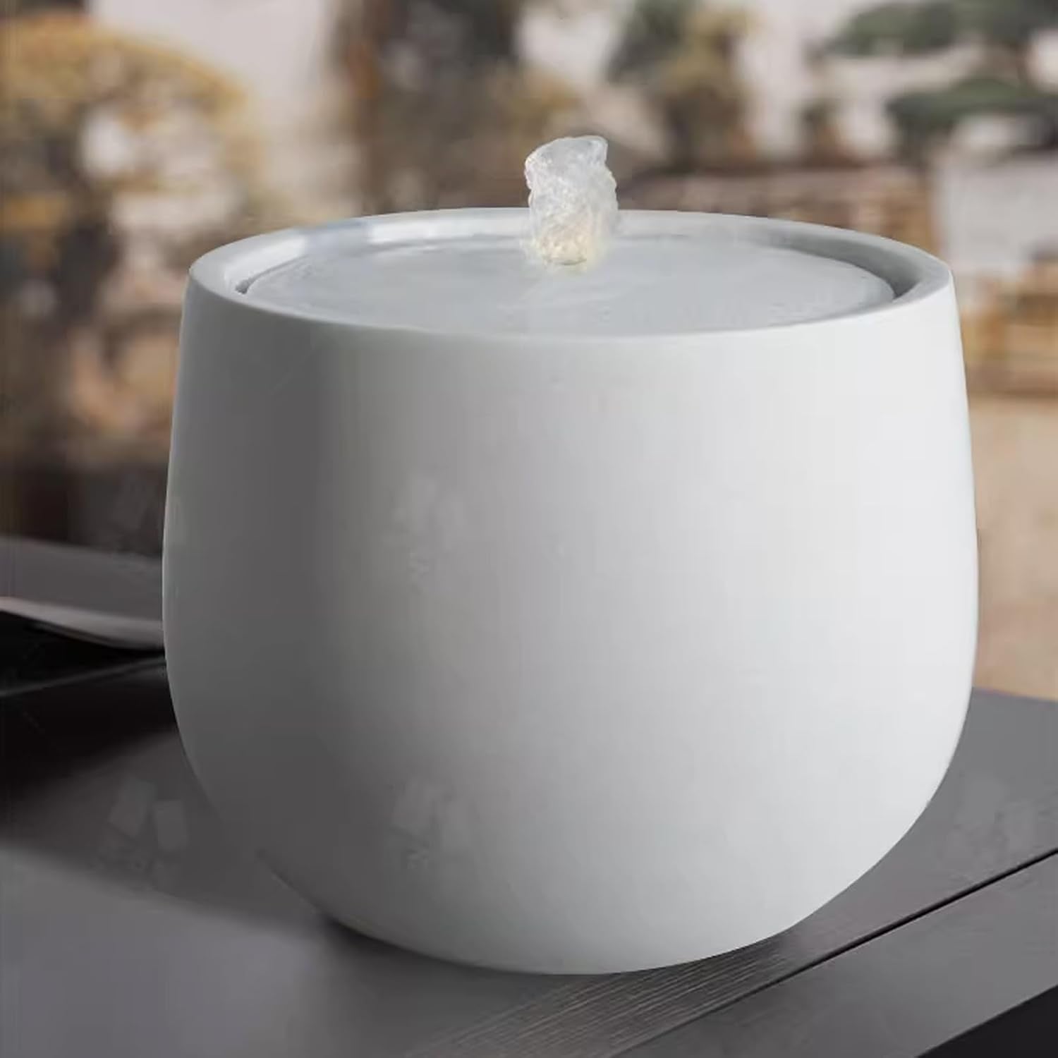 Tabletop Fountain Decoration Fountain Circulation Water System Modern And Simple Water View Porch Decoration Living Room Bedroom Office Desktop Decoration Tabletop Water Fountain ( Color : White )