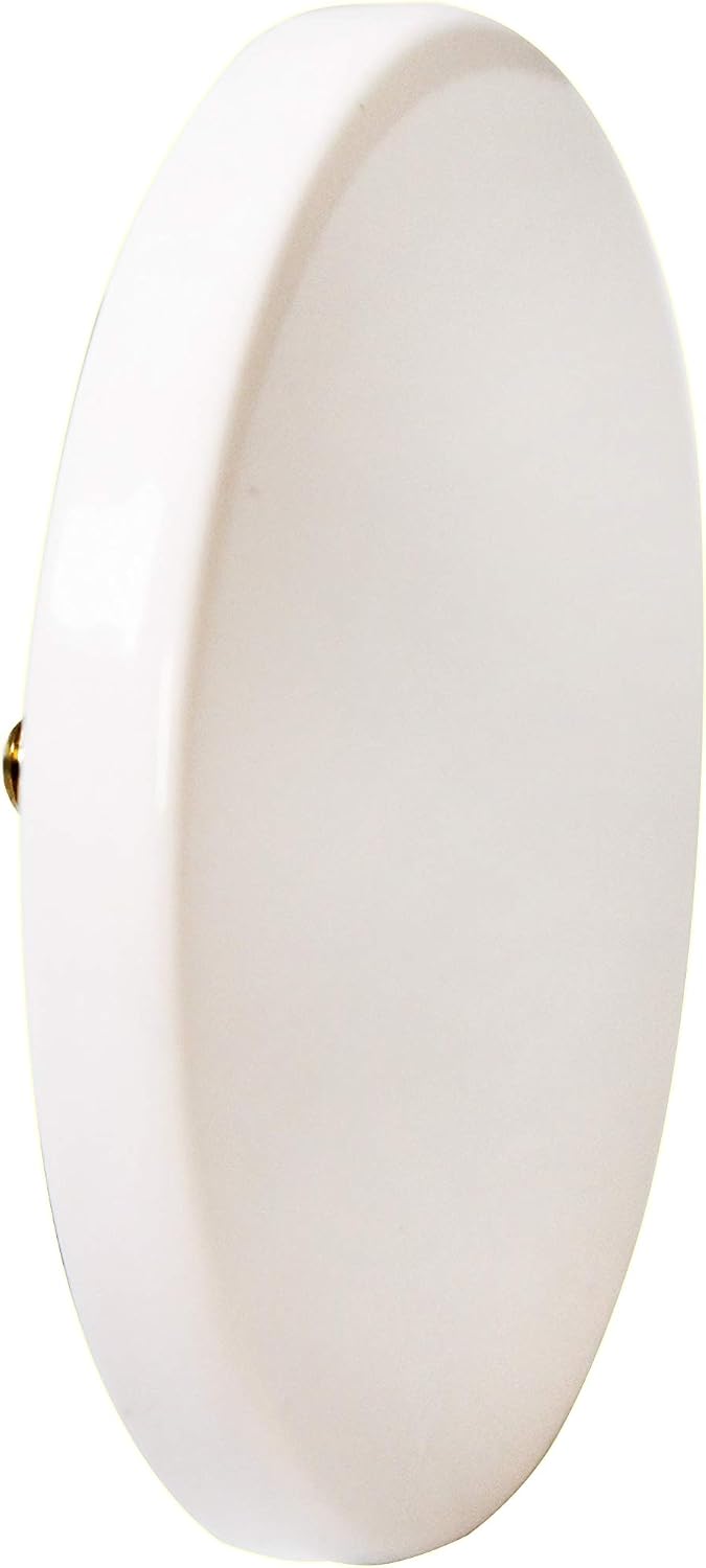 Westbrass D980LTBAA-50 1-1/2' NPSM Integrated Overflow Drain Trim Kit with Illusionary No-Hole Overflow and ABS Adapter, Brass, White
