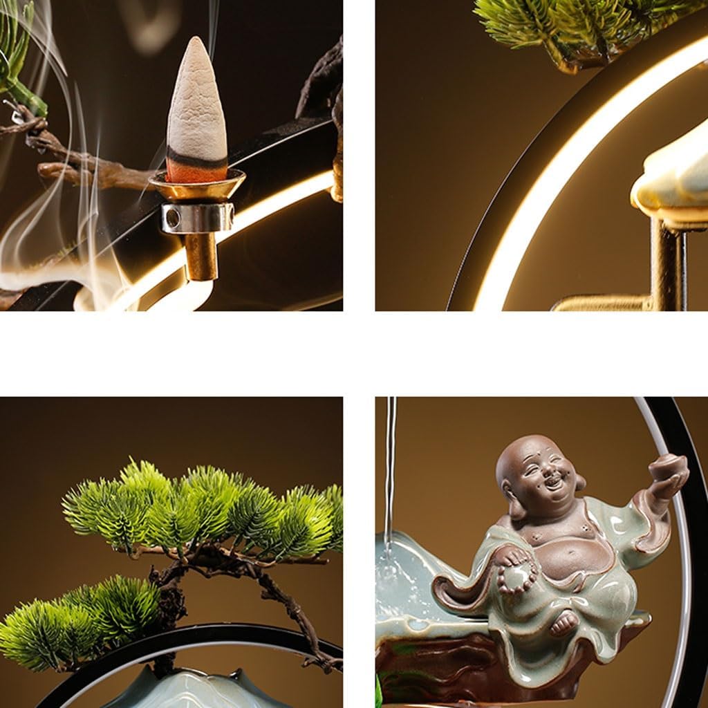 GUERNSEY Tabletop Fountain Creative Living Room Circulating Water Fountain Ornaments Indoor Water Ornaments Office Desktop Fish Tank Ornaments Indoor Fountain