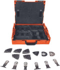 Fein Starlock Plus Systainer Kit with Accessories - Includes 6 E-Cut Blades for Wood & Metal, 130mm Sanding Pad & Sandpaper in Assorted Grits - 33901146220