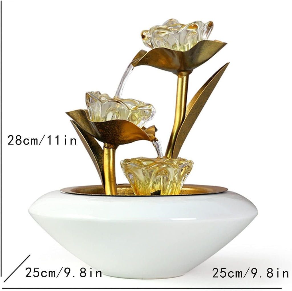 Small Indoor Water Fountain Water Features Outdoor Tabletop Fountain Tabletop Fountain Indoor Nasturtium Fountain Compact and Lightweight Tabletop Fountain