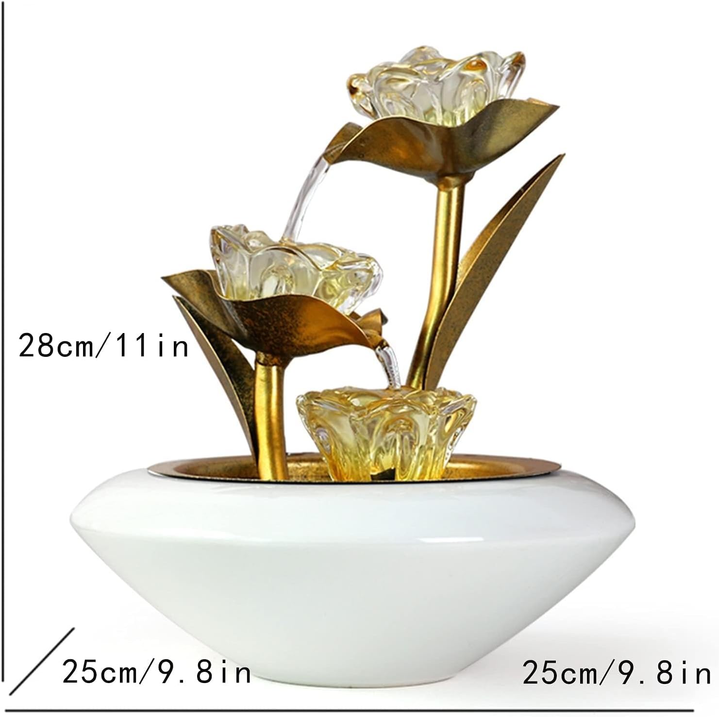 Small Indoor Water Fountain Water Features Outdoor Tabletop Fountain Tabletop Fountain Indoor Nasturtium Fountain Compact and Lightweight Tabletop Fountain